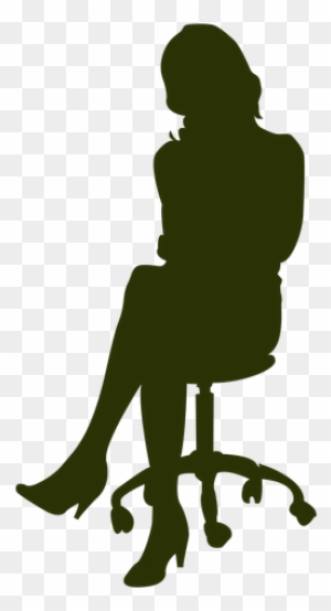Sitting Svg - Girl Sitting In Chair Silhouette