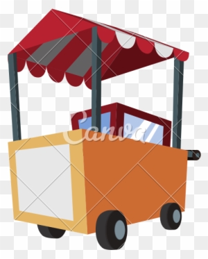 Hot Dog Cart Icon - Car Hot Dog Vector