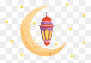 Ramadan Moon And Stars Png - Moon With Stars Png