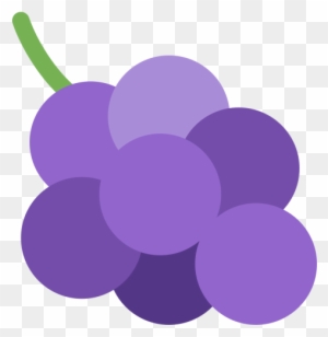 Bunch Grapes Leaf Flat Icon Food Stock Vector 364452095 - Grapes Emoji