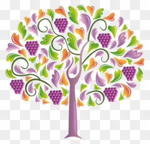 Grape In Trees Clipart