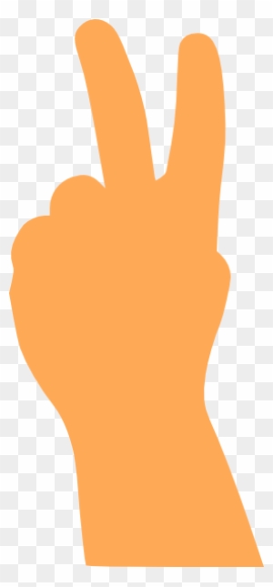 Orange Hand Peace Sign Clip Art At Clker Com Vector - Peace Sign With Fingers