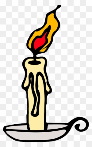 Outline, Yellow, Fire, Cartoon, Lit, Flame - Candle Burning Clip Art