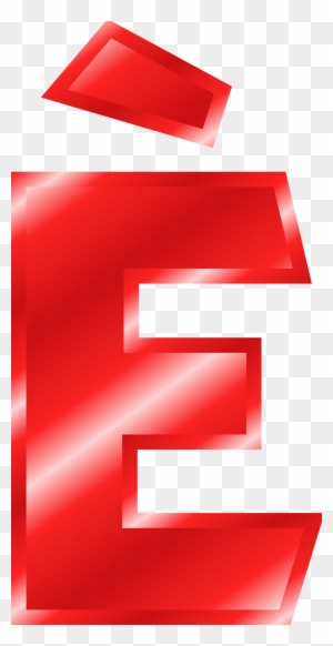 Creative E Clip Art Medium Size - Letter E Red Design