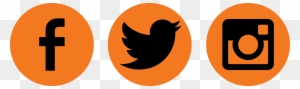Social Media Icons Orange