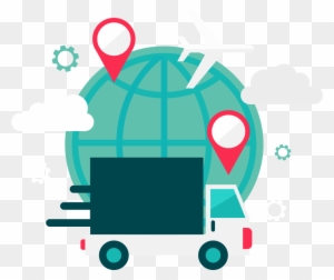 Logistics Clip Art - Delivery Truck Cartoon Png