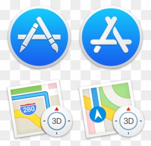 Side By Side Comparison Of The New Icons - App Store Old Logo