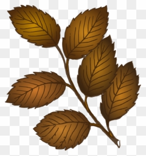 Fall Leaves Branch Svg Clip Arts 552 X 594 Px - Brown Branch With Leaves