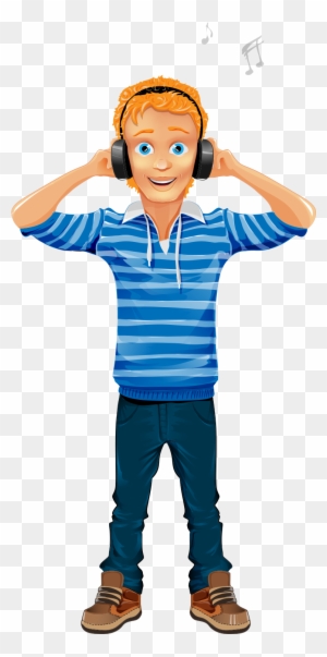 Character Cartoon Boy Illustration - Teen Age Boy Vector Character