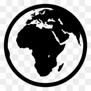Classica Earth Europe Africa Icon » Style Simple Black - Black And White Earth Africa