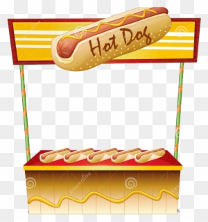 Hotdog Stand Illustration White Background 3331596 - Hot Dog Border Clip Art