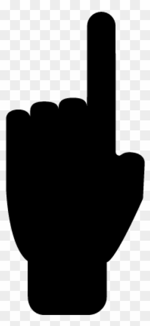 Finger Pointing Up Clipart Black