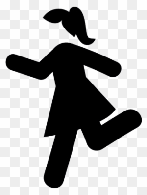 Running Girl Vector - Woman Run Icon