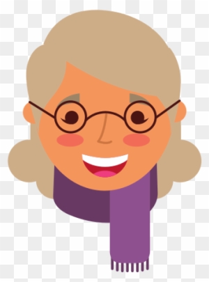 Elderly Woman Lady Smiling Cartoon People - Woman