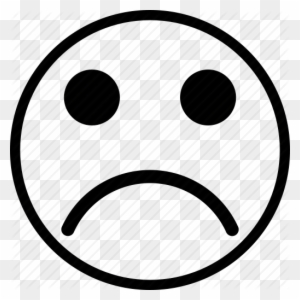 Sad Face Emoji Black And White - Free Transparent PNG Clipart Images ...