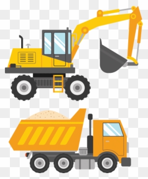 Kids Tipper And Digger Wall Sticker - Boys Room Construction Ideas