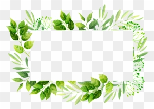 Rectangular Leaf Frame Png Transparent Material - Wedding Leaves Border