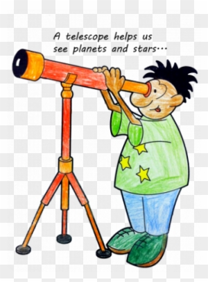 Family Night - Astronomy - Telescope Coloring Page