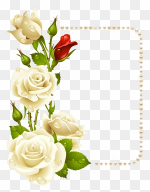 Rosas Blancas Png - White Roses Border Clipart