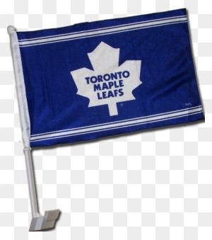 Toronto Maple Leafs Window Mounted Blue Car Flag - Toronto Maple Leafs Car Flag