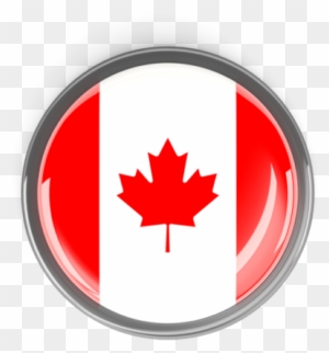 Illustration Of Flag Of Canada - Canada Flag Button Png