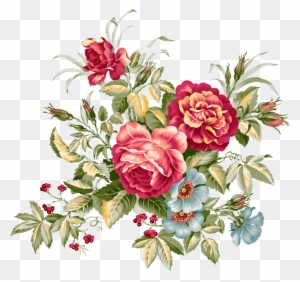 Floral Design Flower Bouquet Vintage Clothing Clip - Flower Vintage Png