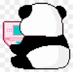Panda Gaming Nintendo Aesthetic Kawaii Anime Art Sticke - Cute Animated Panda Gif