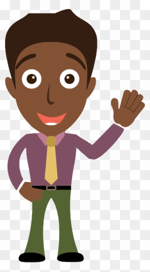 Clipart African Man Says Hello - Waving Hello Clipart
