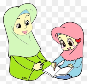 Muslim Cartoon Child Illustration Gambar Kartun  Anak  