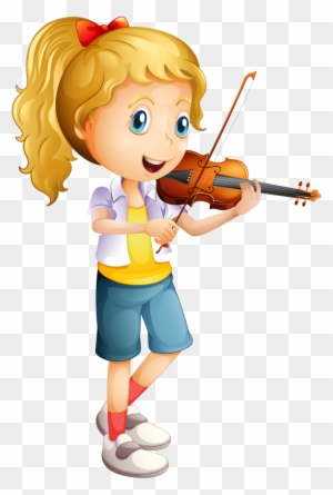 Girl Playing Violin Clipart