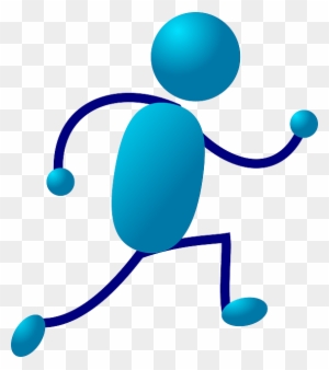 Thinking Blue, Stick, People, Man, Guy, Runner, Figure, - Hastily Definition