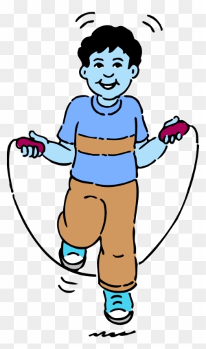 Young Boy Jumping Rope Sport Exercise - Jump Rope Clip Art