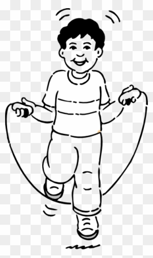 Jump Black And White Clipart - Jump Rope Clip Art