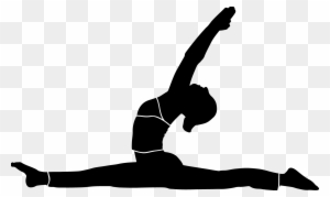 Yoga Shapes Silhouette Vector / Yoga / Yoga Svg / Printable - Gymnast Silhouette Splits