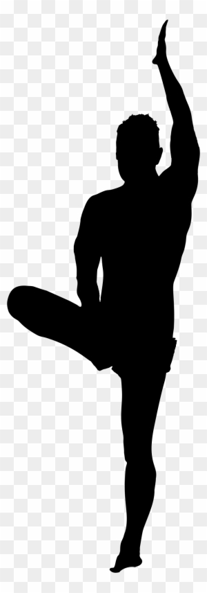 Big Image - Male Yoga Pose Silhouette