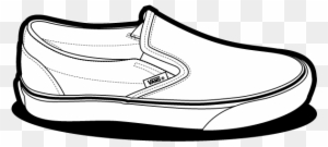 Gym-shoes Clipart Vans Shoe - Vans Slip On Drawing