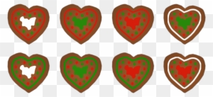 Big Image - Gingerbread Hearts Clipart