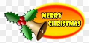 Merry Christmas Christmas Holly Badge Oval Text - Merry Christmas Clip Arts