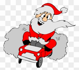 Funny Santa Christmas Image Reindeer Free Public Domain - Santa In A Car