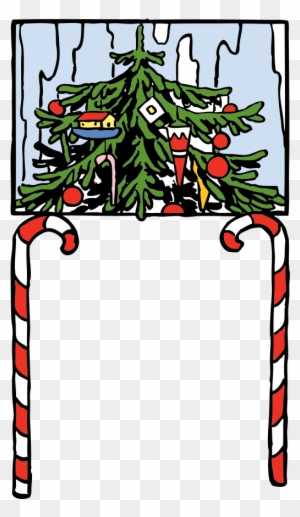 Christmas Arch Png Clip Arts - Frohe Feiertage Weihnachtsbaum Und Zuckerstangen Karte