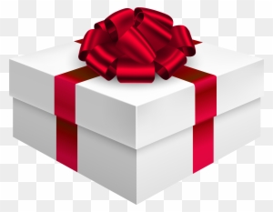 Gift Box With Bow In Red Png Clipart - Box Gift Png