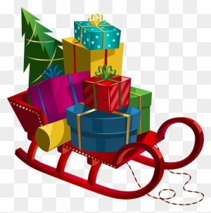 Christmas Sleigh With Gifts Png Clip - Christmas Coloring Book For Children