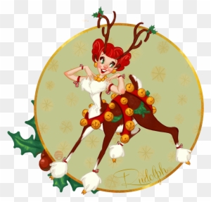 Old Fashioned Santa Clipart - Girl Reindeer Centaur