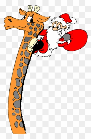 Christmas Holiday Clip Art Giraffe Funny Gifts - Christmas Funny Clipart Transparent