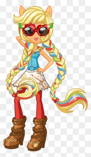Mlp - Eg2 - Rainbow Rocks - Applejack New Look By Ytpinkiepie2 - Equestria Girls Rainbow Rocks Applejack Png