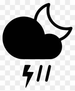 Night Rain Storm Cloud Lightning Rain Moon Comments - Snow