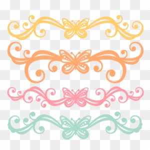 Butterfly Flourishes Svg Scrapbook Cut File Cute Clipart - Free Butterfly Svg Cuts