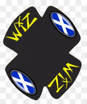 Wiz Graffix Scottish Flag Knee Slider Backings - Wiz Design Knee Slider Number 1 (pair)