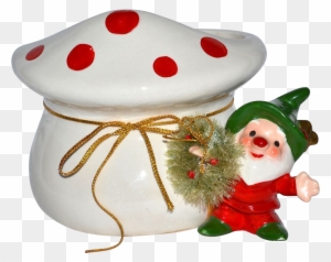 Napcoware ~ Christmas Gnome Or Elf Planter With Red - Christmas Ornament