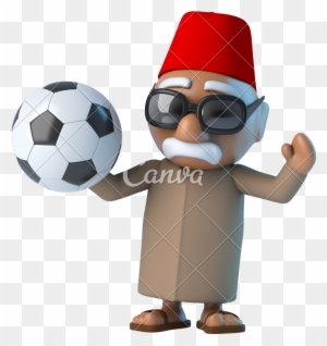 3d Moroccan Loves Football - Stock Photography